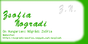 zsofia nogradi business card