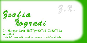 zsofia nogradi business card